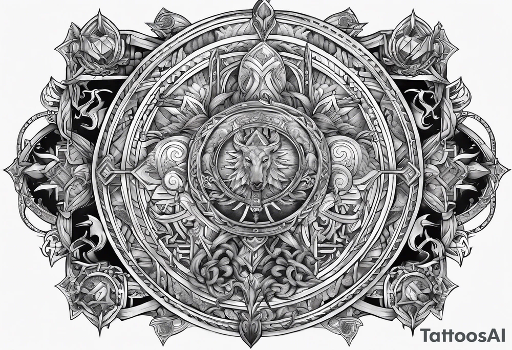 9 realms Norse mythology tattoo idea