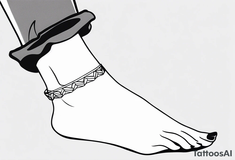 feminine ankle bracelet tattoo tattoo idea