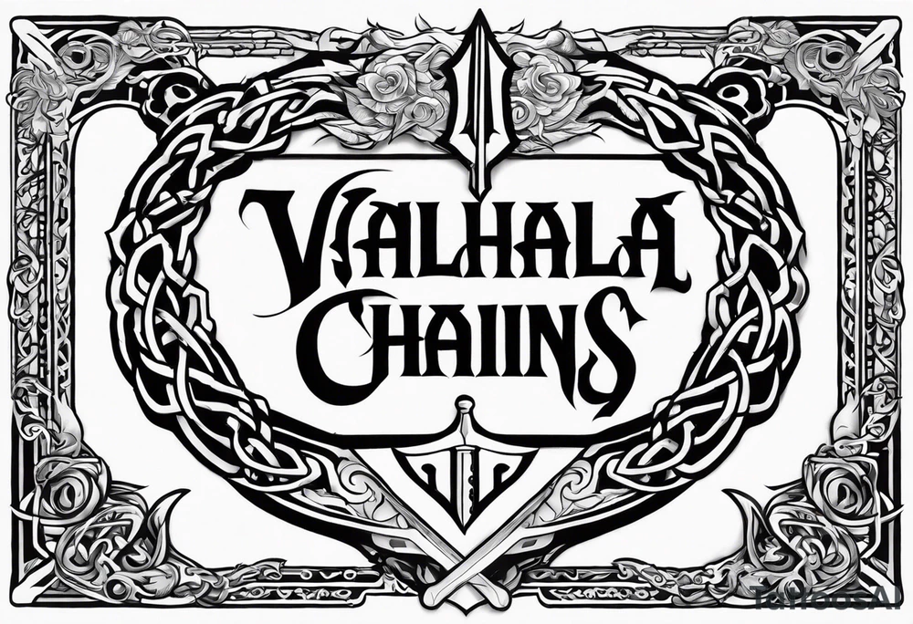 Valhalla chains
 sword tattoo idea