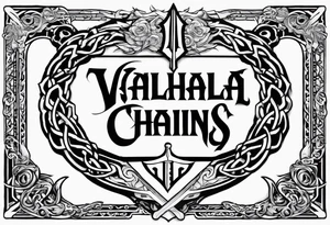 Valhalla chains
 sword tattoo idea