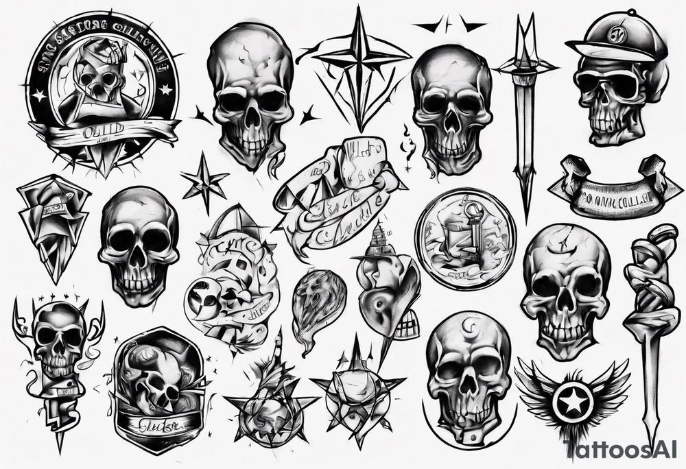 Old school sketch tattoo idea