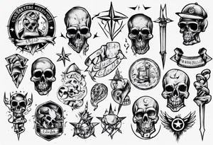 Old school sketch tattoo idea