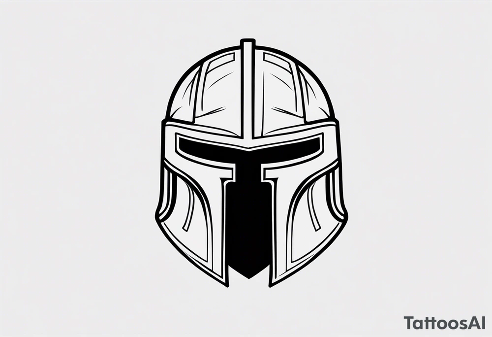 Ancient spartan helmet trinity symbol tattoo idea