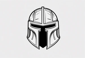Ancient spartan helmet trinity symbol tattoo idea