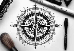 Compass with positivity 
& Hope with Arrow 
Suitable for my arms tattoo idea