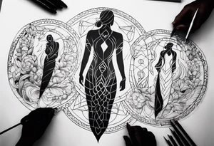 People’s Shadows being sewn together tattoo idea