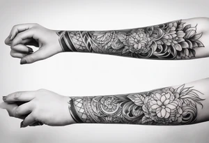 Horizontal long thin inner arm tattoo tattoo idea