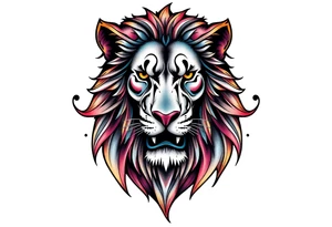 powerful lion tattoo idea