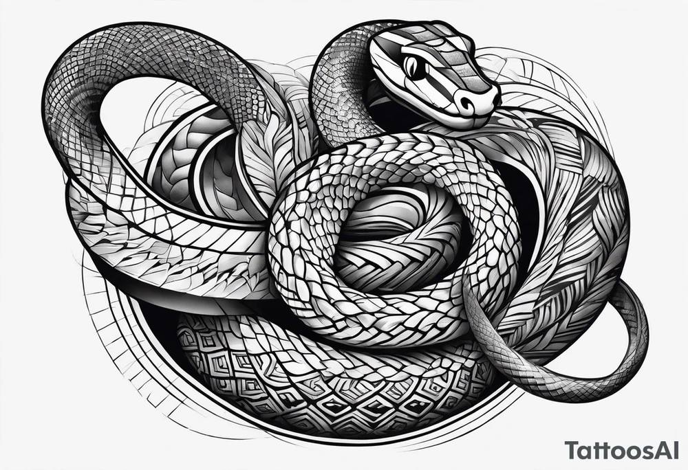 snake with size 4x10 tattoo idea