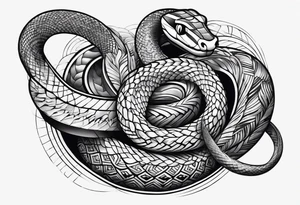 snake with size 4x10 tattoo idea