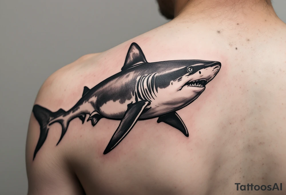 realistic nurse shark tattoo idea