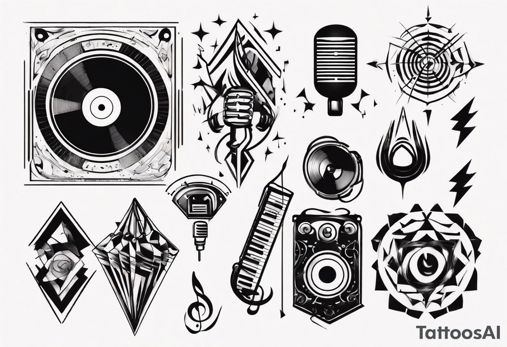 music sound tattoo idea