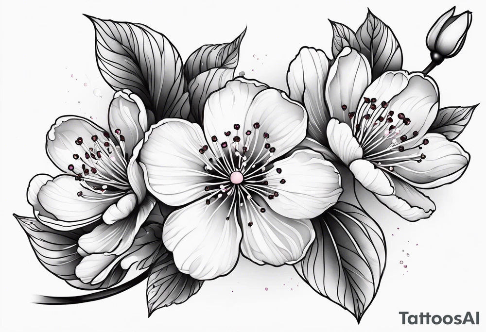 Cherry blossom  s shaped tattoo idea