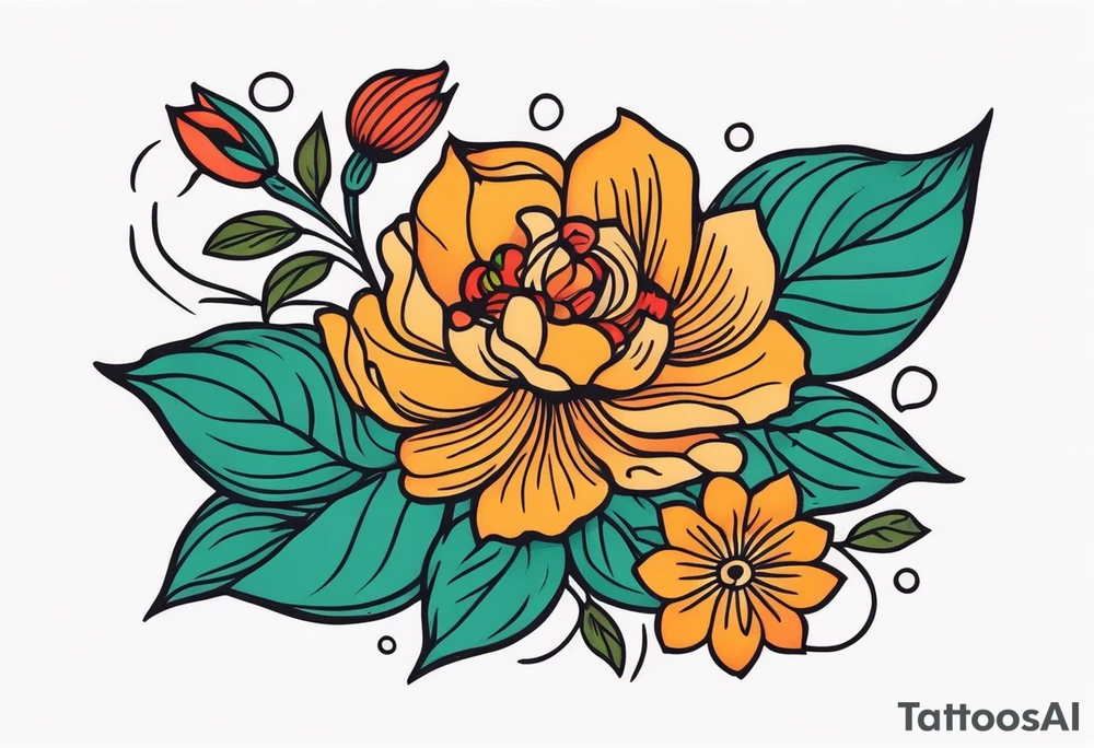 fishing


vintage flowers
old school vintage simple traditional design 



bold color simple tattoo idea