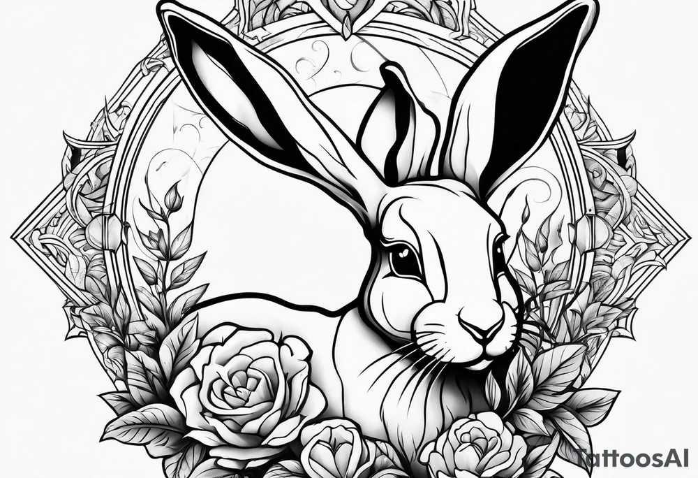 create tattoo sketch in minimalism with rabbit without background tattoo idea create tattoo sketch in minimalism with rabbit without background tattoo idea