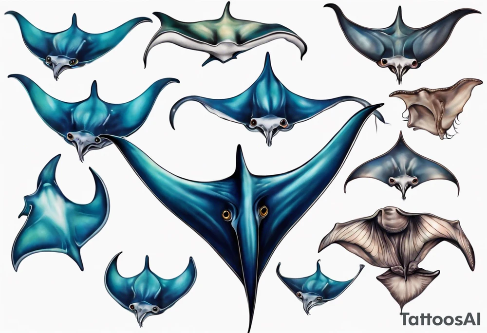 Manta ray tattoo idea
