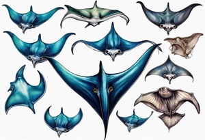 Manta ray tattoo idea