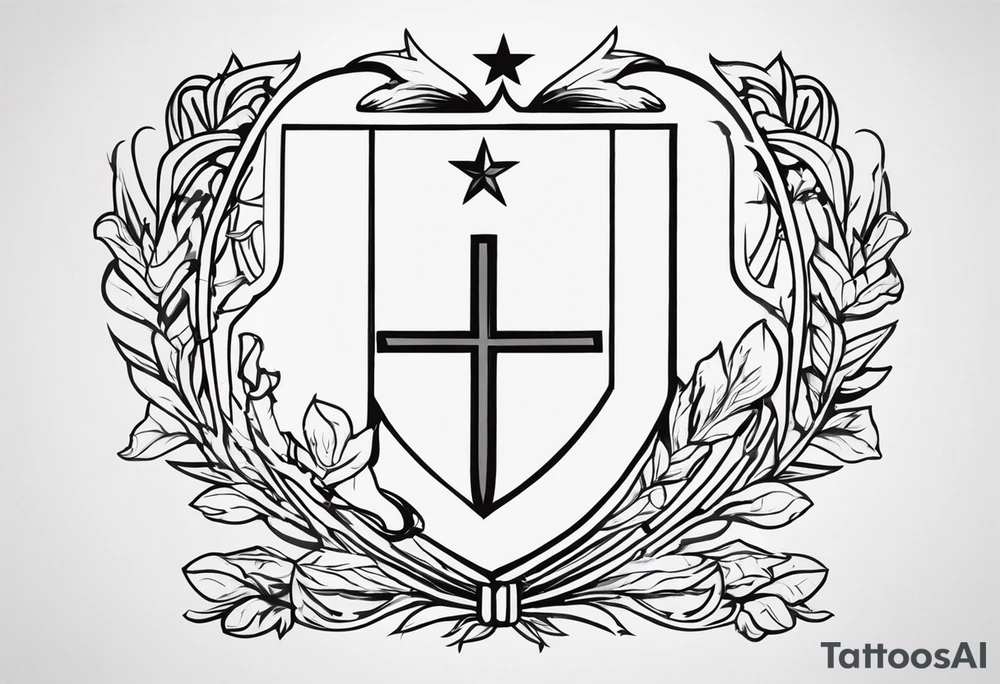 Haitian coat of arms tattoo idea