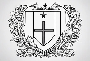 Haitian coat of arms tattoo idea