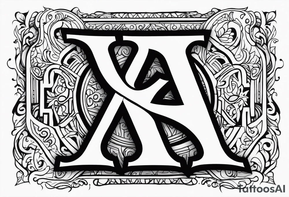 the letters A and R together tattoo idea