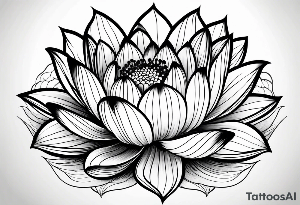 Lotus flower tattoo idea