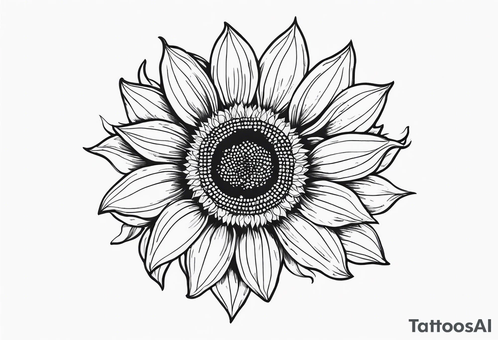 sunflower tattoo idea
