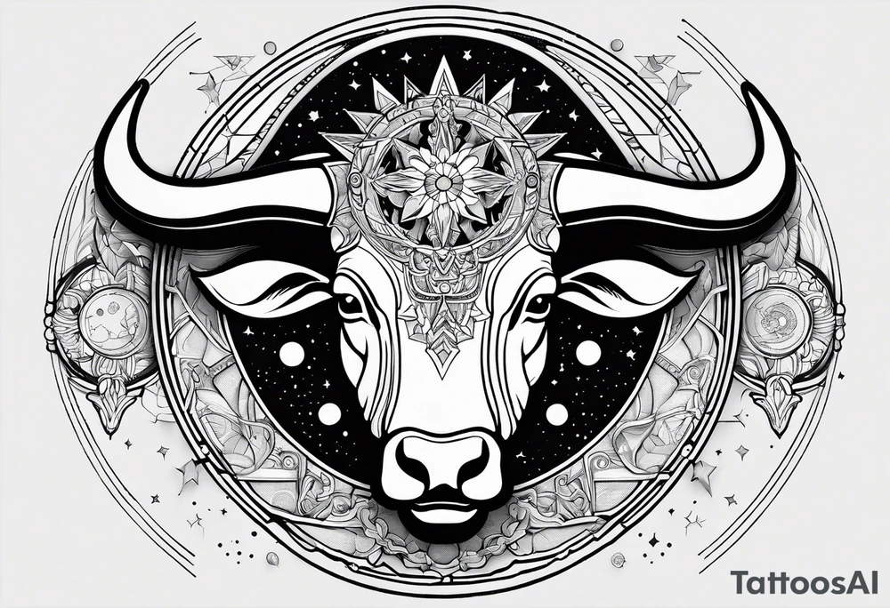 I want a Taurus head with the planets positions on May 20th, 1989 tattoo idea