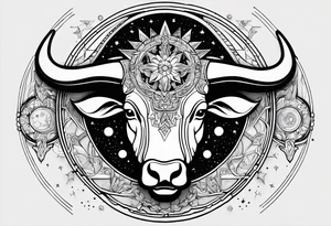 I want a Taurus head with the planets positions on May 20th, 1989 tattoo idea