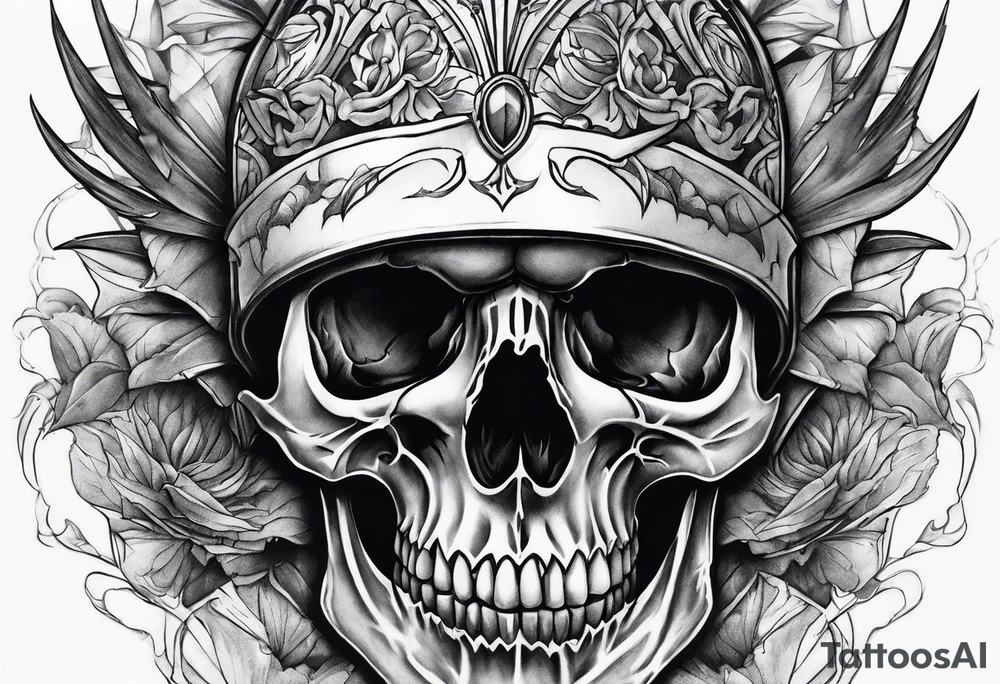 Gladius through a broken skull tattoo idea