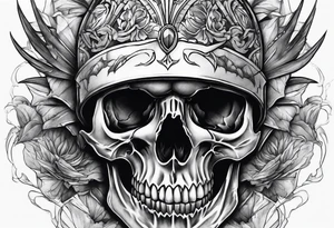 Gladius through a broken skull tattoo idea