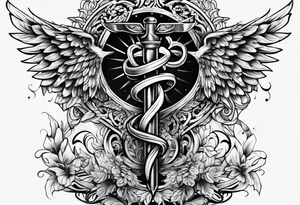 staff of caduceus tattoo idea