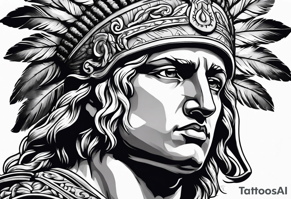 alexander the great with headdress tattoo idea