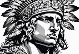 alexander the great with headdress tattoo idea