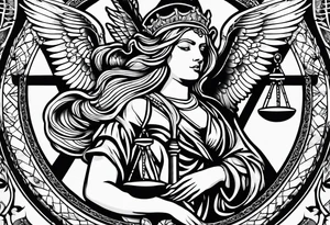 justice and law tattoo idea