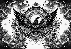 Forearm symbol of war and peace horizontal tattoo idea