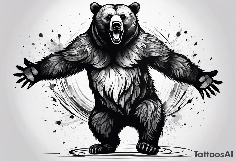 Dancing bear tattoo idea