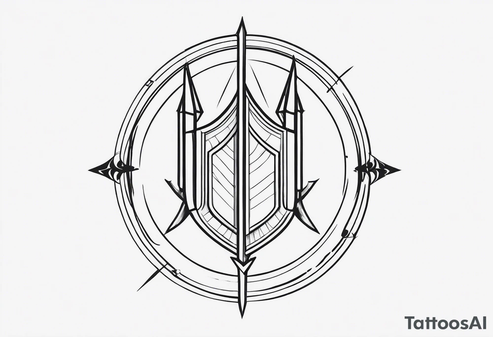 starts with a line then says the word “knight” in the middle and ends with a line at the end tattoo idea