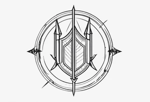 starts with a line then says the word “knight” in the middle and ends with a line at the end tattoo idea