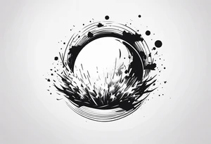 sphere exploding tattoo idea
