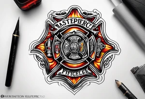 firefighter logo tattoo idea