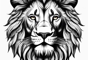 Lion face tattoo idea