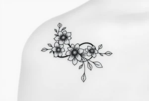 July December January birth flower infinity sign tattoo idea