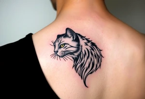 black cat tattoo idea