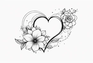 Ethereal, magic, clouds, sparkles, magic, flowers. The heart is positioned right below the elbow. The design will wrap around the forearm tattoo idea