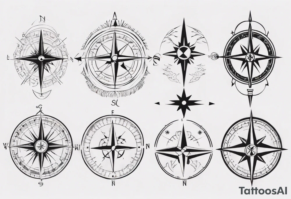 Nordic compass tattoo idea