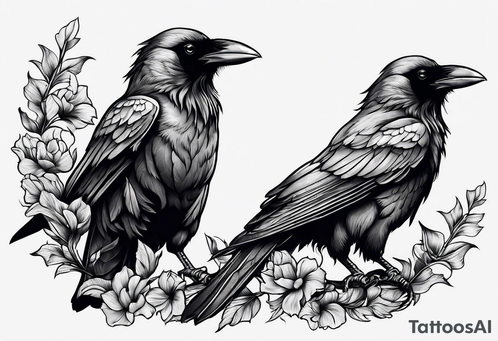 Flock of crows tattoo idea