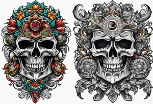 embroidered ornament tattoo idea