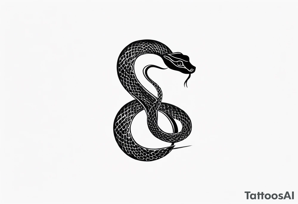 a small snake tattoo idea