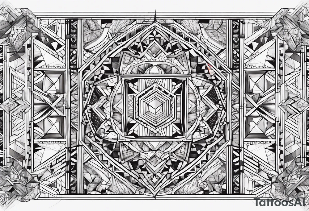 Patchwork unique tattoo idea