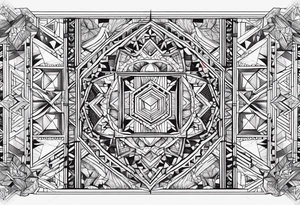 Patchwork unique tattoo idea
